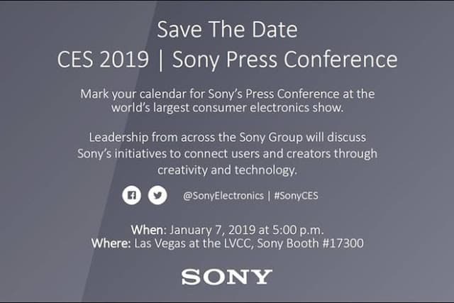 Sony ส่งจดหมายเชิญงาน CES2019 พร้อมเปิดตัวสินค้าใหม่ 8 มกราคมนี้ตามเวลาไทย 81