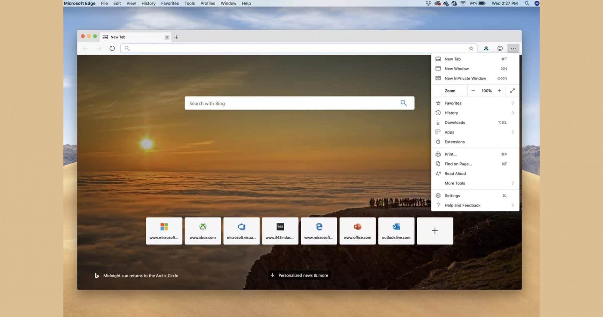 Microsoft Edge เวอร์ชัน Preview ลง Mac แล้ว รองรับ Touch Bar 1