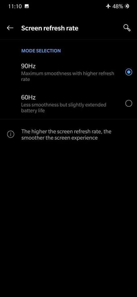 วิธีบังคับ OnePlus 7 Pro แสดงผล 90 Hz ทุกแอป 3
