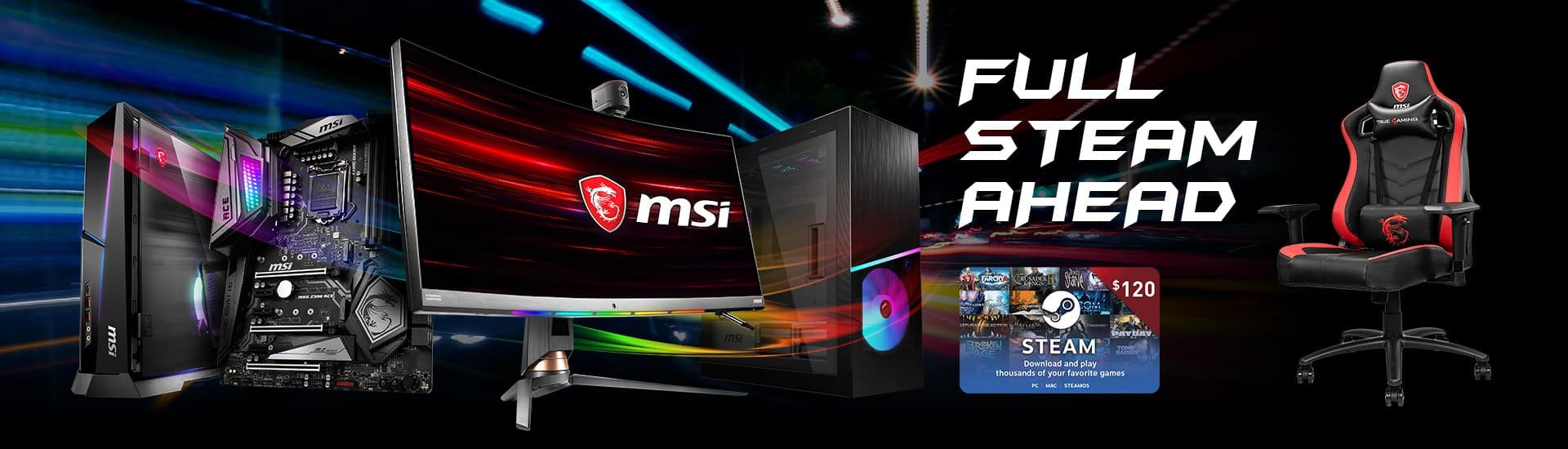 เพิ่มพลังด้วย MSI GAMING PC ที่ดีที่สุด!! เติม STEAM WALLET ให้พร้อม และไปคว้าชัยชนะไปกับ MSI !! 1