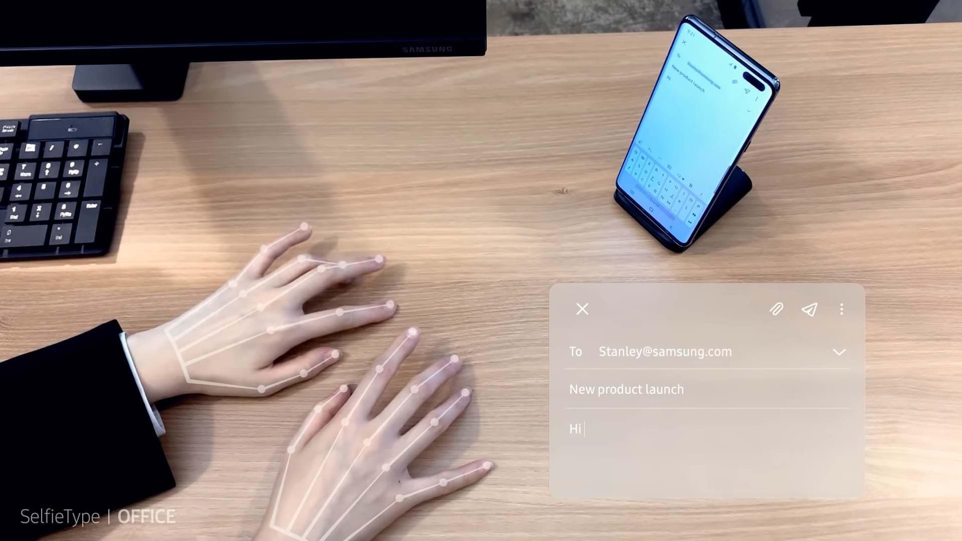 Samsung โชว์ SelfieType คีย์บอร์ดล่องหน ใช้เพียงกล้องหน้าจับการเคลื่อนไหวมือ 1