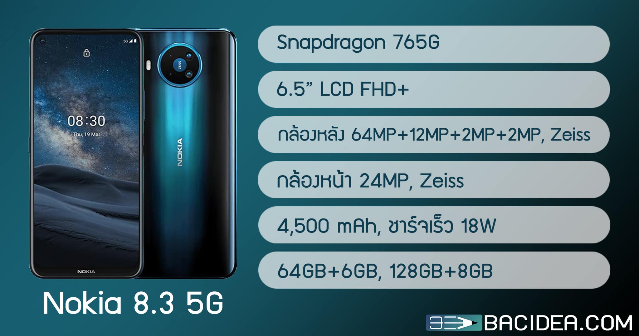 เปิดตัว Nokia 8.3 5G รองรับ 5G ครบทุกคลื่น 1
