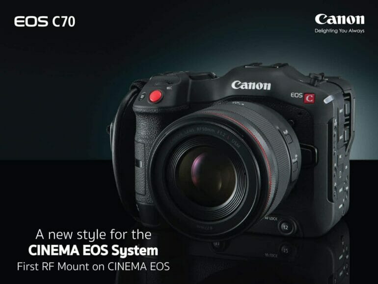 แคนนอน เผยโฉม กล้อง EOS C70 กล้องถ่ายภาพยนตร์ที่มาพร้อมเมาท์ RF รุ่นแรกในตระกูล Cinema EOS 7