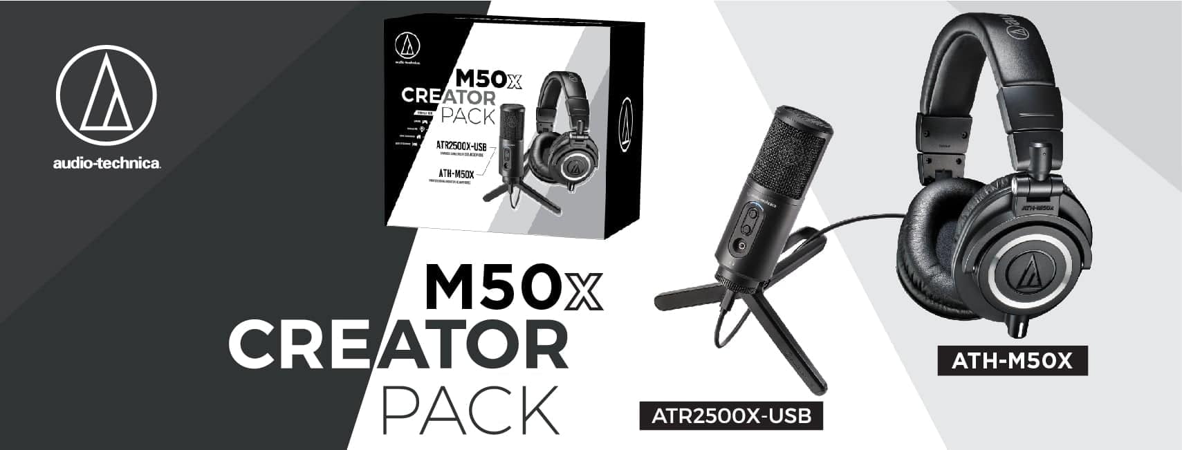 อาร์ทีบีฯ ส่ง M50x Creator Pack พร้อมไมโครโฟน Audio-Technica ATR2500X-USB เอาใจสาย Content Creator 1