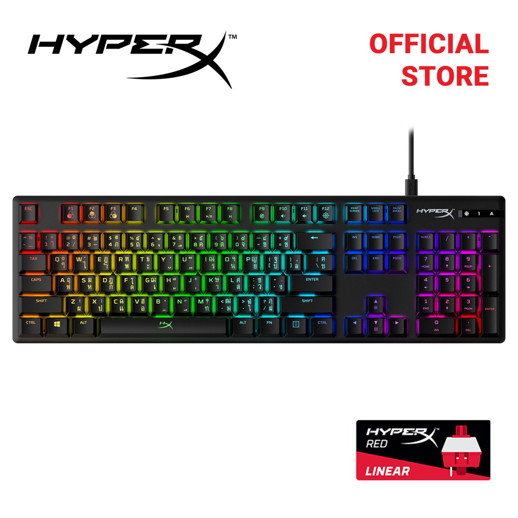 HyperX Alloy Origins Gaming Keyboard - Red Switch (HX-KB6RDX-TH) สกรีนไทย/Eng