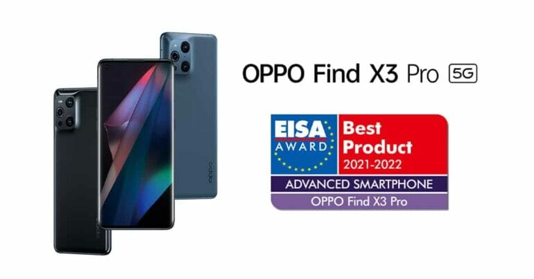 OPPO Find X3 Pro 5G คว้ารางวัลด้านสมาร์ทโฟนที่ล้ำสมัยที่สุดแห่งปีจาก EIS 19