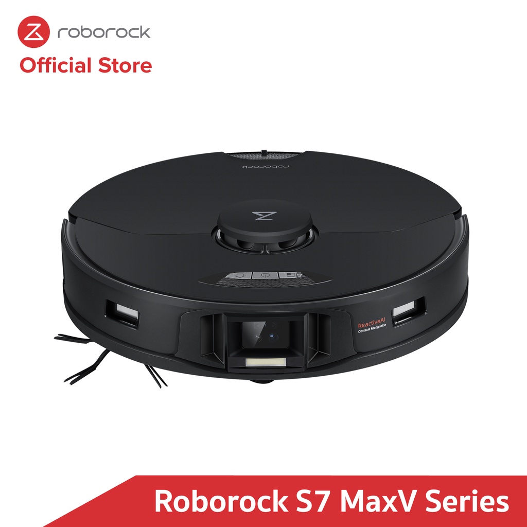 [รุ่นใหม่ล่าสุด] Roborock S7 MaxV Series (S7 MaxV, S7 MaxV+ (S7 MaxV Plus), S7 MaxV Ultra) หุ่นยนต์ดูดฝุ่น ถูพื้น อัจฉริยะ (สีดำ - Black Color)
